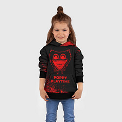 Толстовка-худи детская Poppy Playtime - red gradient, цвет: 3D-черный — фото 2
