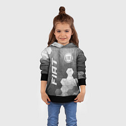 Толстовка-худи детская Fiat - grey gradient вертикально, цвет: 3D-черный — фото 2