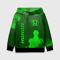 Толстовка-худи детская Honda - green gradient вертикально, цвет: 3D-черный