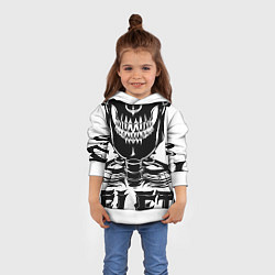 Толстовка-худи детская Skeleton череп, цвет: 3D-белый — фото 2