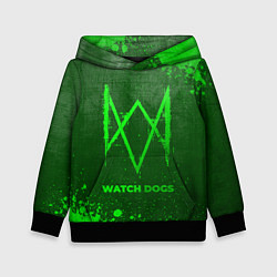 Толстовка-худи детская Watch Dogs - green gradient, цвет: 3D-черный