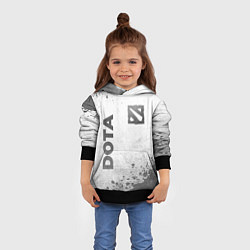 Толстовка-худи детская Dota - white gradient вертикально, цвет: 3D-черный — фото 2