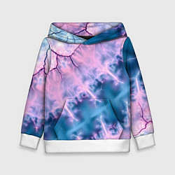 Детская толстовка Вода и розовая абстракция