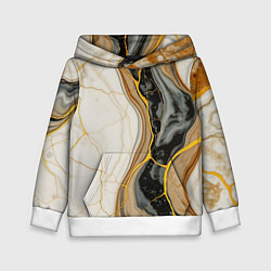 Детская толстовка Золотистые прожилки в мраморе