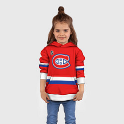Толстовка-худи детская Монреаль Канадиенс хоккей, цвет: 3D-белый — фото 2