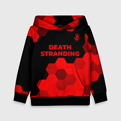 Толстовка-худи детская Death Stranding - red gradient посередине, цвет: 3D-черный
