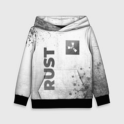 Толстовка-худи детская Rust - white gradient вертикально, цвет: 3D-черный