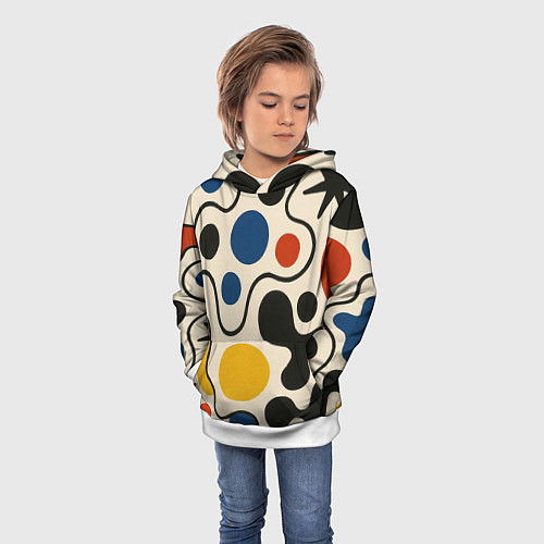 Детская толстовка Пятна / 3D-Белый – фото 3