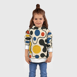 Толстовка-худи детская Пятна, цвет: 3D-белый — фото 2