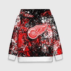 Толстовка-худи детская Detroit Red Wings NHL black, цвет: 3D-белый
