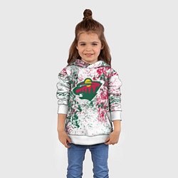 Толстовка-худи детская Minnesota Wild NHL white, цвет: 3D-белый — фото 2