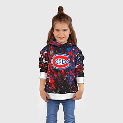 Толстовка-худи детская Montreal Canadiens NHL black, цвет: 3D-белый — фото 2