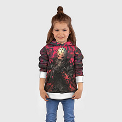 Толстовка-худи детская Колючая маска, цвет: 3D-белый — фото 2