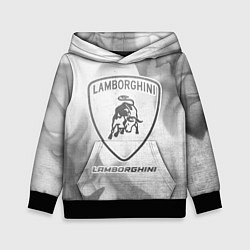 Толстовка-худи детская Lamborghini - white gradient, цвет: 3D-черный