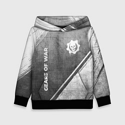 Толстовка-худи детская Gears of War - grey gradient вертикально, цвет: 3D-черный