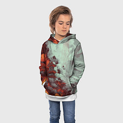 Толстовка-худи детская Башня в облаках, цвет: 3D-белый — фото 2