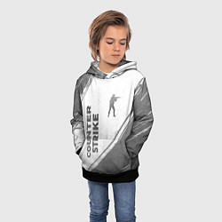 Толстовка-худи детская Counter Strike - white gradient вертикально, цвет: 3D-черный — фото 2