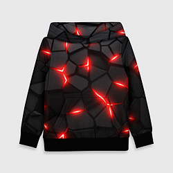 Детская толстовка Красная неоновая броня