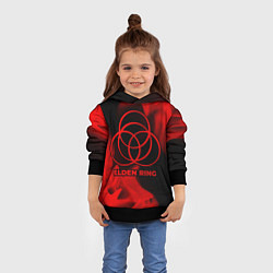 Толстовка-худи детская Elden Ring - red gradient, цвет: 3D-черный — фото 2