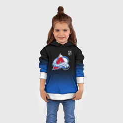 Толстовка-худи детская Колорадо Эвеланш - градиент, цвет: 3D-белый — фото 2