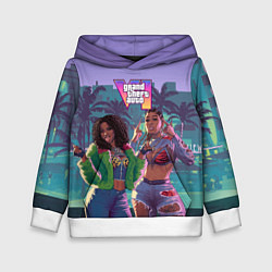 Толстовка-худи детская Риал даймз из Gta 6, цвет: 3D-белый