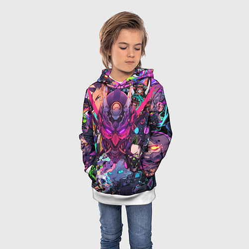 Детская толстовка Стиль Cyberpunk / 3D-Белый – фото 3