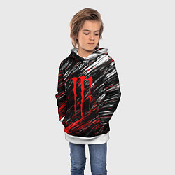 Толстовка-худи детская Monster energy полосы красок, цвет: 3D-белый — фото 2