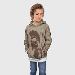 Толстовка-худи детская Спарта, цвет: 3D-белый — фото 2