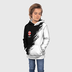 Толстовка-худи детская Umbrella Corp - black and white, цвет: 3D-белый — фото 2