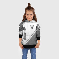 Толстовка-худи детская Destiny - white gradient вертикально, цвет: 3D-черный — фото 2