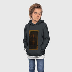 Толстовка-худи детская Иггран Сиф: валет червей, цвет: 3D-белый — фото 2