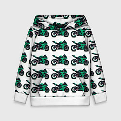 Детская толстовка Motorcycle turquoise