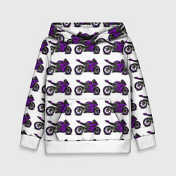 Детская толстовка Motorcycle purple