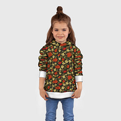 Толстовка-худи детская Традиционный русский узор, цвет: 3D-белый — фото 2