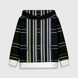 Толстовка-худи детская Neon yellow blue white, цвет: 3D-белый