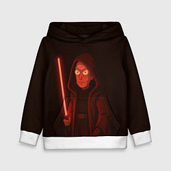 Толстовка-худи детская Рик - владыка ситх, цвет: 3D-белый