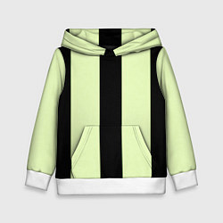 Детская толстовка Color light green black line