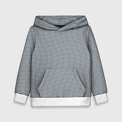 Толстовка-худи детская Текстура на серебристо-сером, цвет: 3D-белый