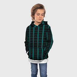 Толстовка-худи детская Color blue dark stripe, цвет: 3D-белый — фото 2