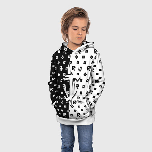 Детская толстовка Doom x roblox pattern / 3D-Белый – фото 3