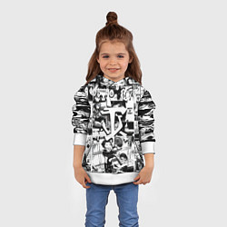 Толстовка-худи детская Doom anime black, цвет: 3D-белый — фото 2