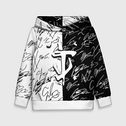 Толстовка-худи детская Doom автографы, цвет: 3D-белый