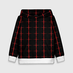 Толстовка-худи детская Color black red crosses, цвет: 3D-белый