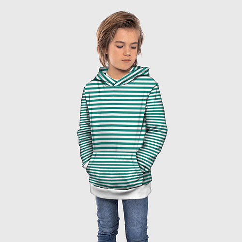 Детская толстовка Тельняшка пограничника / 3D-Белый – фото 3