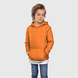 Толстовка-худи детская Color orange stripe, цвет: 3D-белый — фото 2