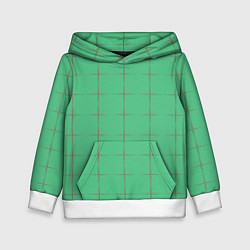 Толстовка-худи детская Color green stripes, цвет: 3D-белый