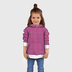 Толстовка-худи детская Color pink stripes, цвет: 3D-белый — фото 2