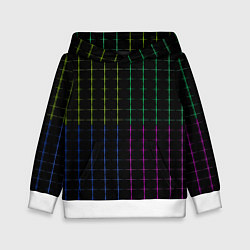 Детская толстовка Color black multicolored stripes