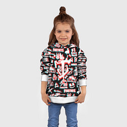 Толстовка-худи детская Doom x fortnite glitch, цвет: 3D-белый — фото 2