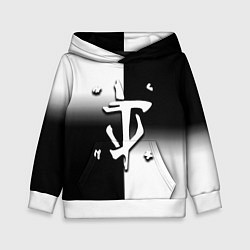 Толстовка-худи детская Doom black geometry, цвет: 3D-белый